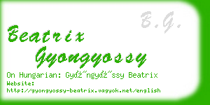 beatrix gyongyossy business card